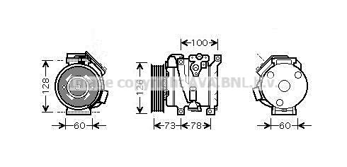 AVA QUALITY COOLING Компрессор, кондиционер TOK451